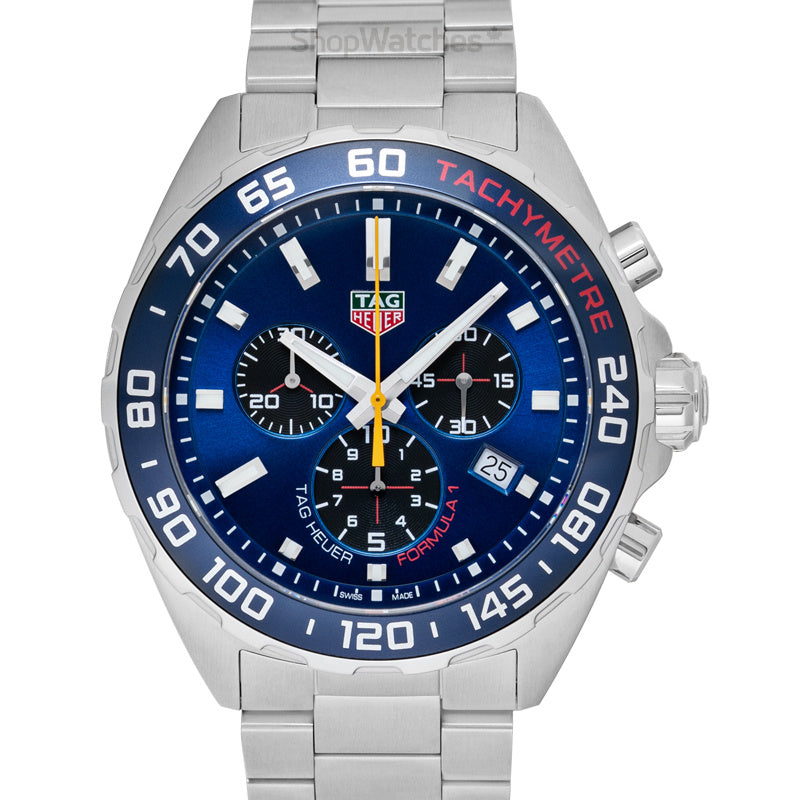 Tag Heuer Formula 1 Aston Martin Red Bull Racing Blue Dial Silver Steel Strap Watch for Men - CAZ101AB.BA0842
