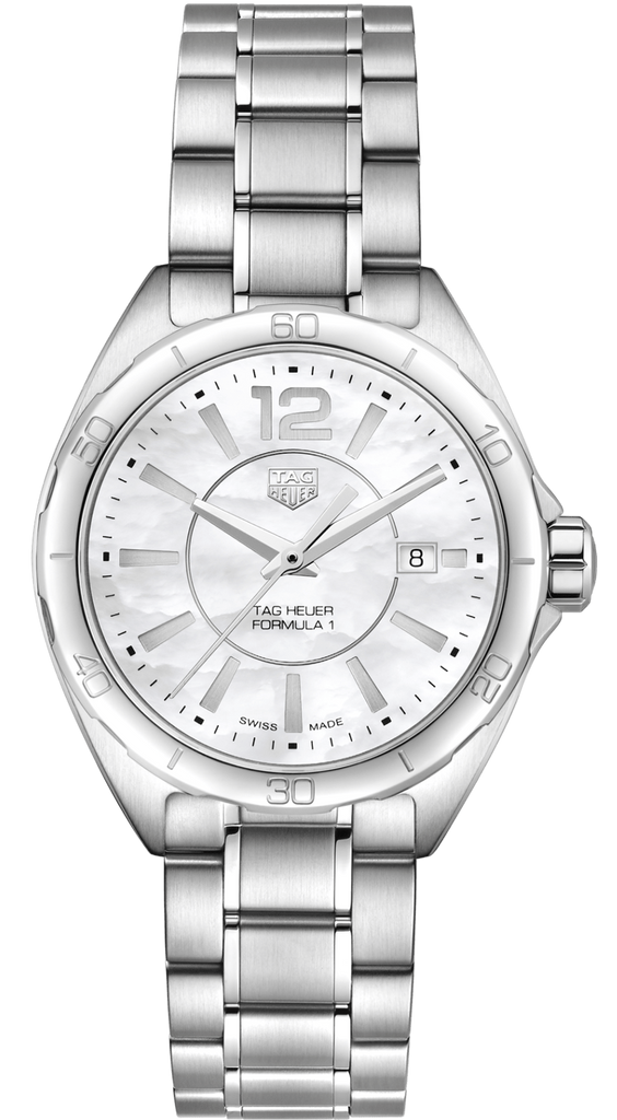 Tag Heuer Formula 1 Quartz Mother of Pearl White Dial Silver Steel Strap Watch for Women - WBJ1418.BA0664