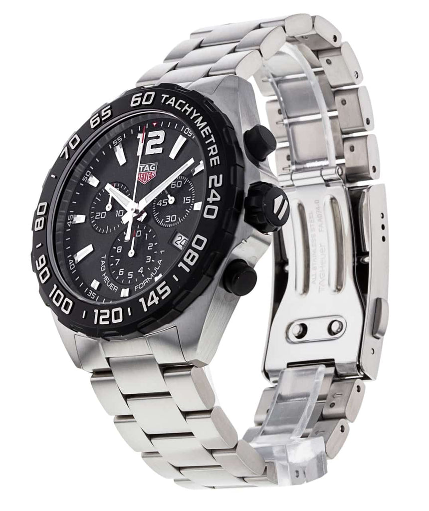 Tag Heuer Formula 1 Chronograph Black Dial Silver Steel Strap Watch for Men - CAZ1010.BA0842