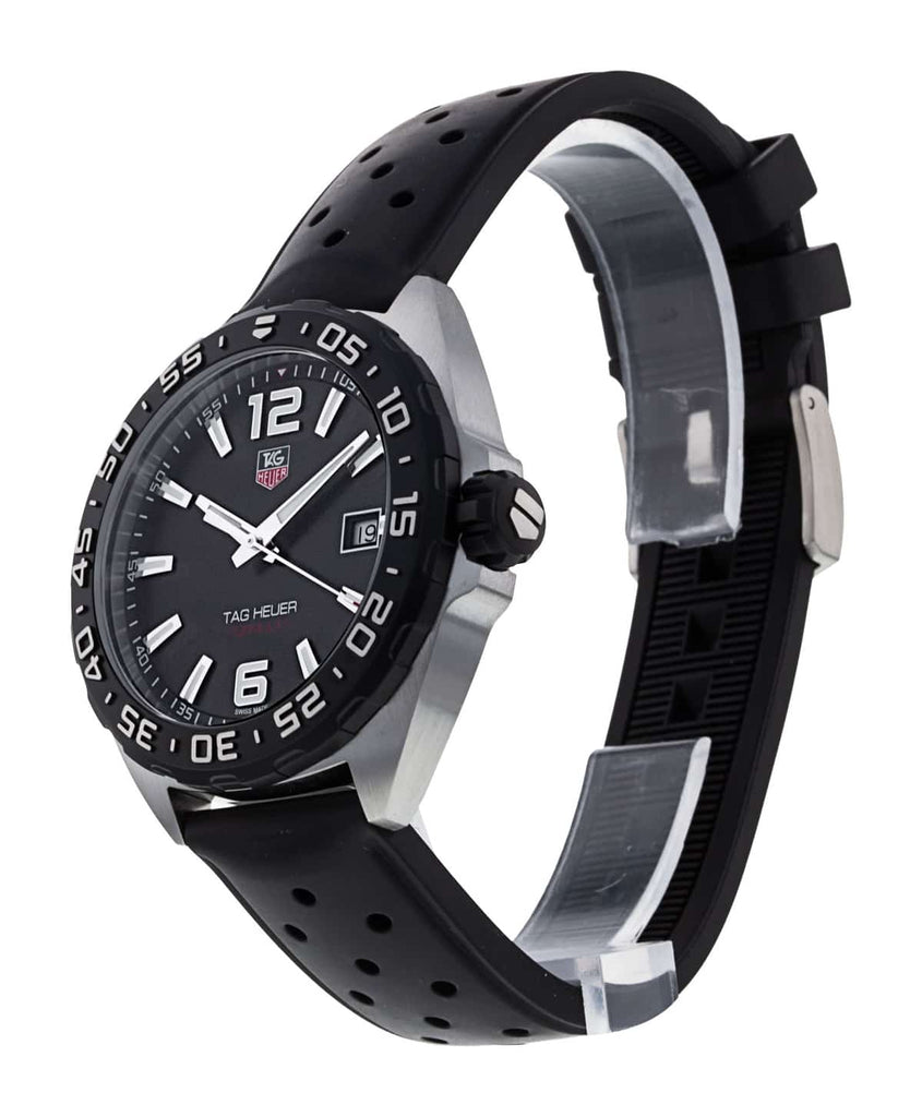 Tag Heuer Formula 1 Quartz Black Dial Black Rubber Strap Watch for Men - WAZ1110.FT8023