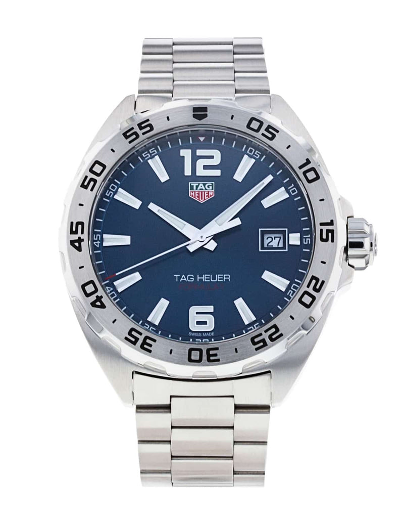 Tag Heuer Formula 1 Blue Dial Silver Steel Strap Watch for Men - WAZ1118.BA0875