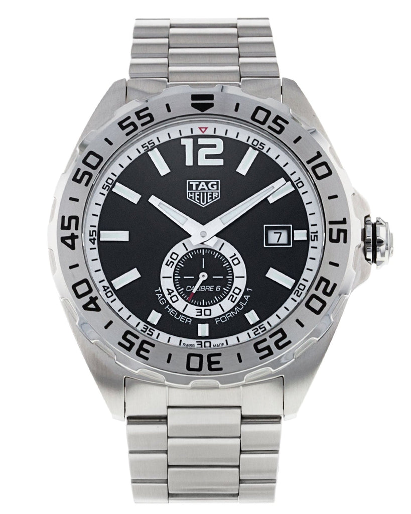 Tag Heuer Formula 1 Automatic Black Dial Silver Steel Strap Watch for Men - WAZ2012.BA0842