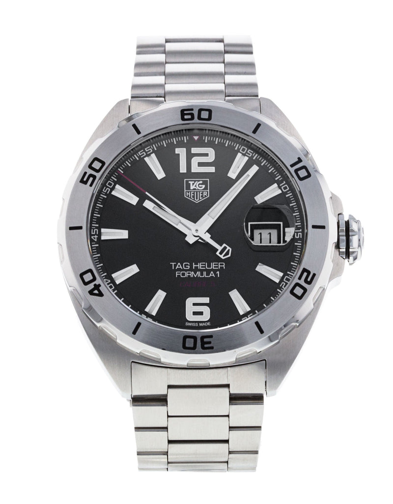 Tag Heuer Formula 1 Automatic Black Dial Silver Steel Strap Watch for Men - WAZ2113.BA0875