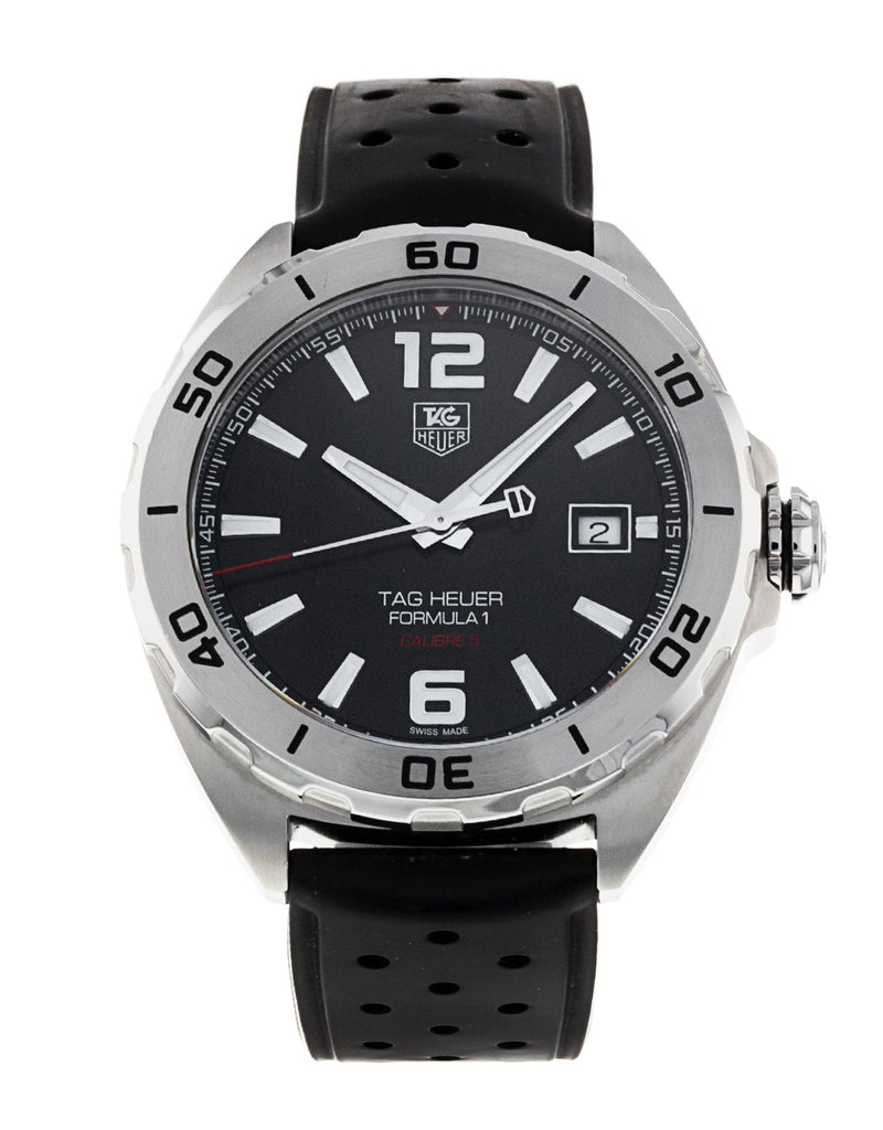 Tag Heuer Formula 1 Automatic Black Dial Black Rubber Strap Watch for Men - WAZ2113.FT8023