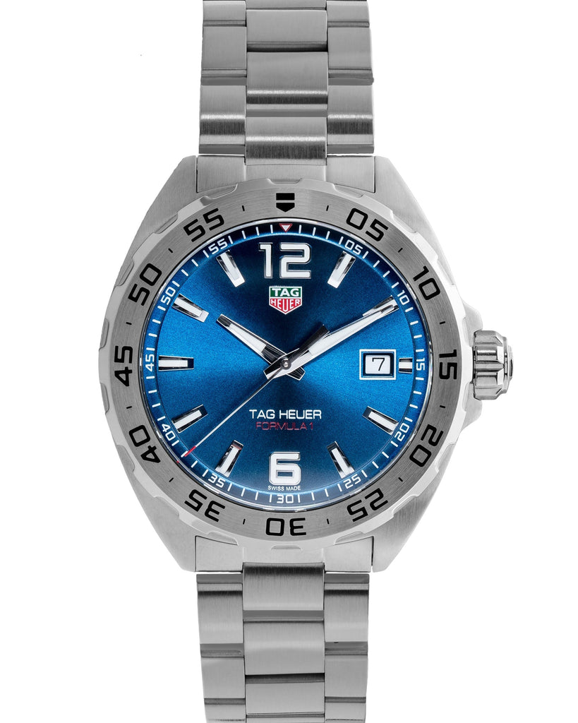 Tag Heuer Formula 1 Blue Dial Silver Steel Strap Watch for Men - WAZ1118.BA0875