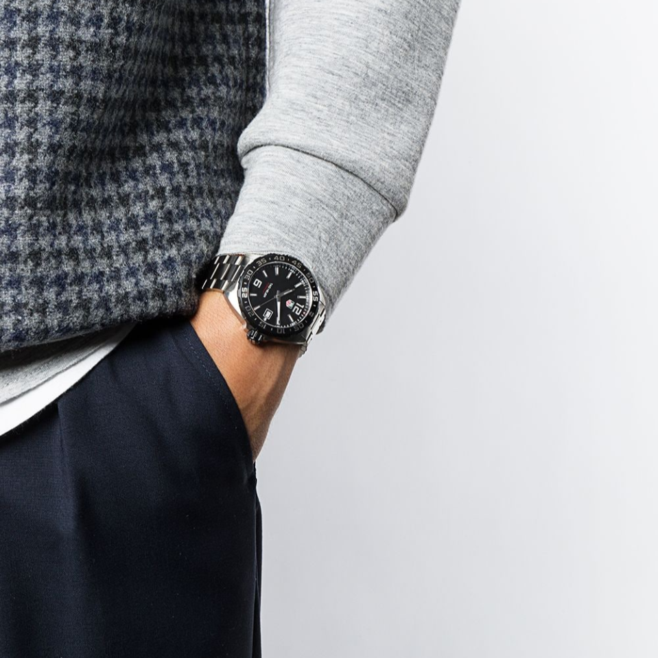 Tag Heuer Formula 1 Quartz Black Dial Silver Steel Strap Watch for Men - WAZ1110.BA0875