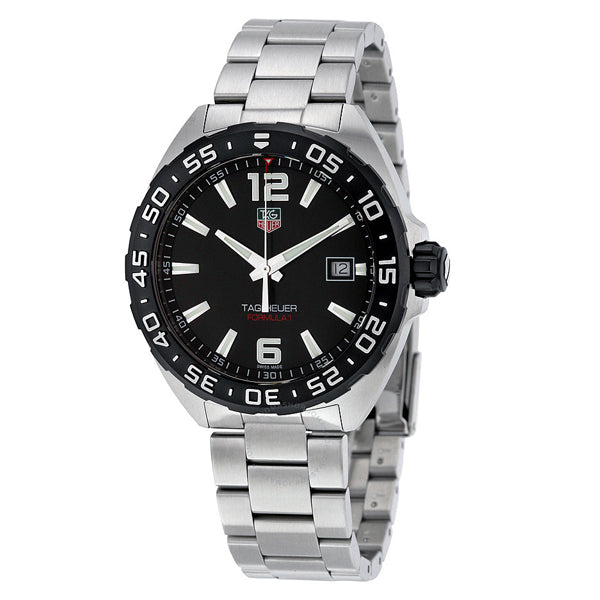 Tag Heuer Formula 1 Quartz Black Dial Silver Steel Strap Watch for Men - WAZ1110.BA0875