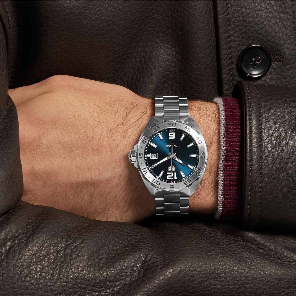 Tag Heuer Formula 1 Blue Dial Silver Steel Strap Watch for Men - WAZ1118.BA0875