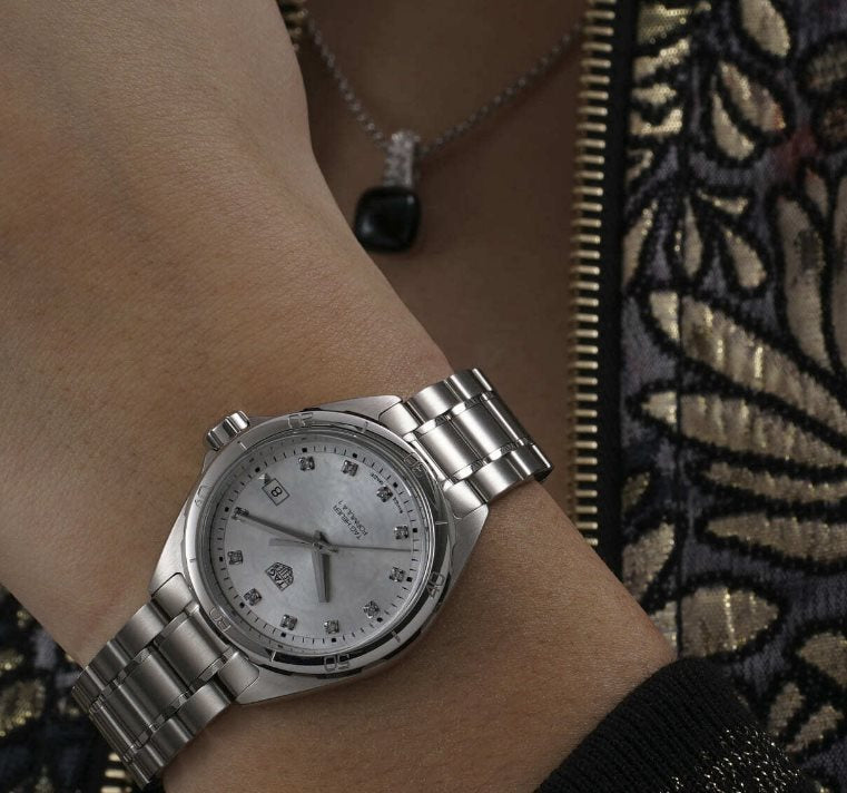 Tag Heuer Formula 1 White Mother of Pearl Dial Silver Steel Strap Watch for Women - WBJ1319.BA0666