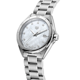 Tag Heuer Formula 1 White Mother of Pearl Dial Silver Steel Strap Watch for Women - WBJ1319.BA0666