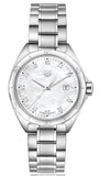 Tag Heuer Formula 1 White Mother of Pearl Dial Silver Steel Strap Watch for Women - WBJ1319.BA0666