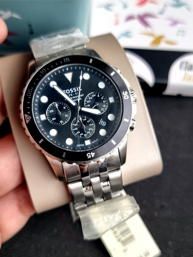 Fossil watch from WhatsApp - Black dial stainless steel bracelet