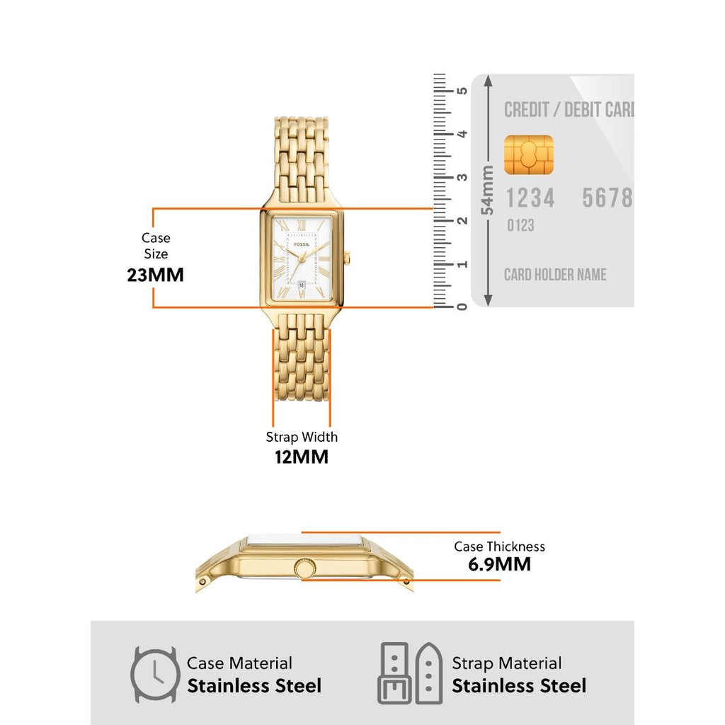 Gold watch dimensions with credit card comparison