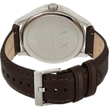 Armani Exchange Whitman Silver Dial Brown Leather Strap Watch For Men - AX2100
