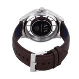 Armani Exchange Hampton Chronograph White Dial Brown Leather Strap Watch For Men - AX2187