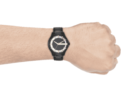 Armani Exchange AX2192 black watch on wrist