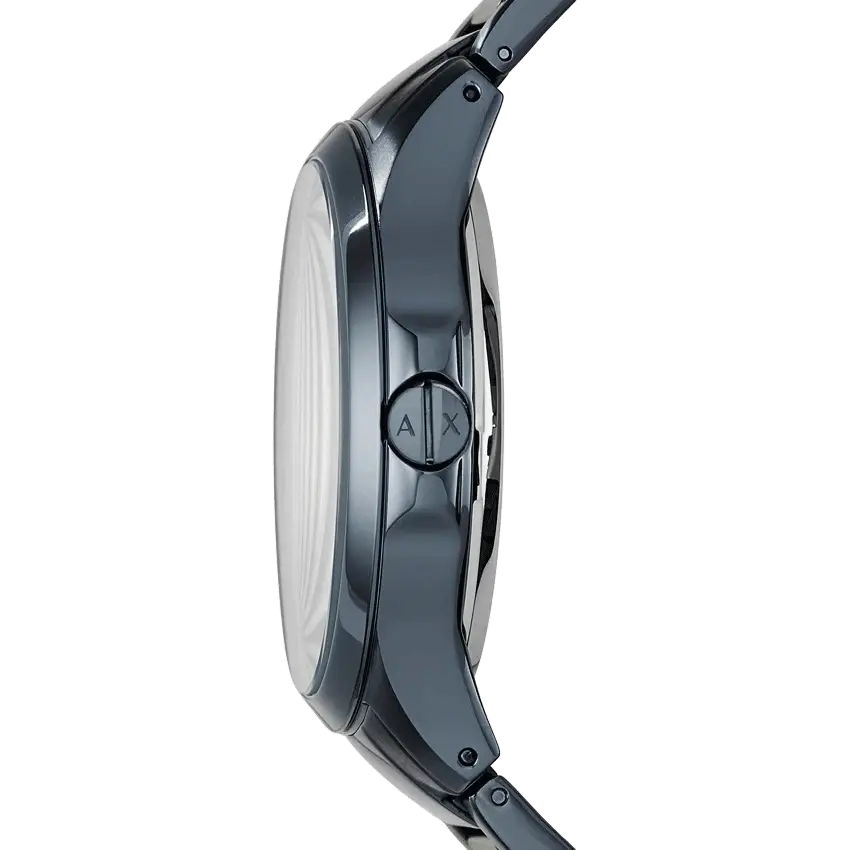 Armani Exchange Hampton Skeleton Grey Dial Blue Steel Strap Watch For Men - AX2401