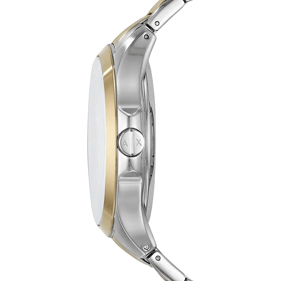 Armani Exchange Hampton Chronograph Grey Dial Two Tone Steel Strap Watch For Men - AX2403