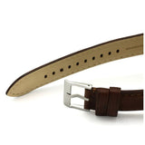 Armani Exchange Hampton tan leather strap watch detail