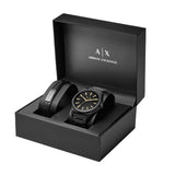 Armani Exchange Nico Analog Black Dial Black Steel Strap Watch For Men - AX7102