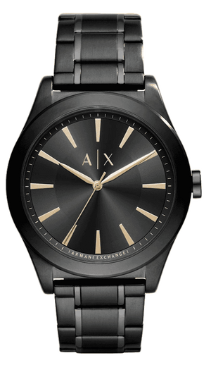 Armani Exchange Nico Analog Black Dial Black Steel Strap Watch For Men - AX7102