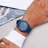 AX1327 blue watch on wrist