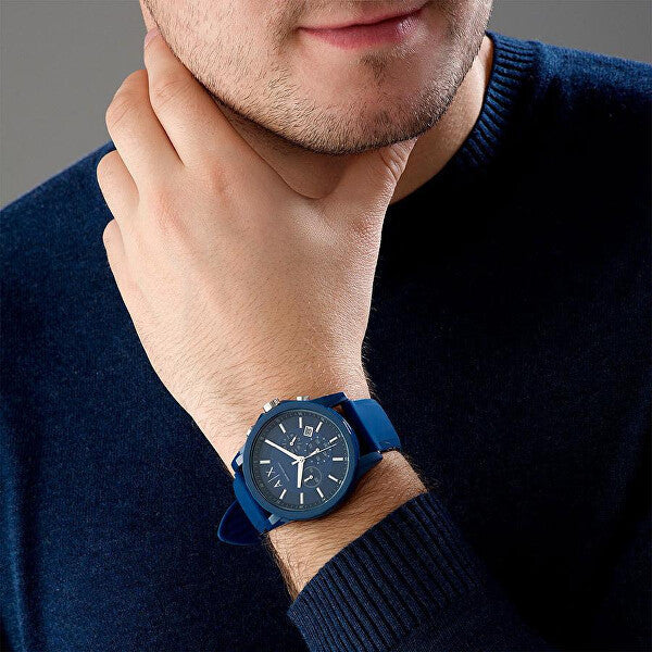 Man wearing blue watch ax1327