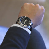 AX2101 watch on wrist, close-up