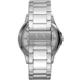 Armani Exchange Hampton Chronograph Black Dial Silver Steel Strap Watch For Men - AX2179