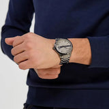 Armani Exchange Men's Gray Watch on Wrist
