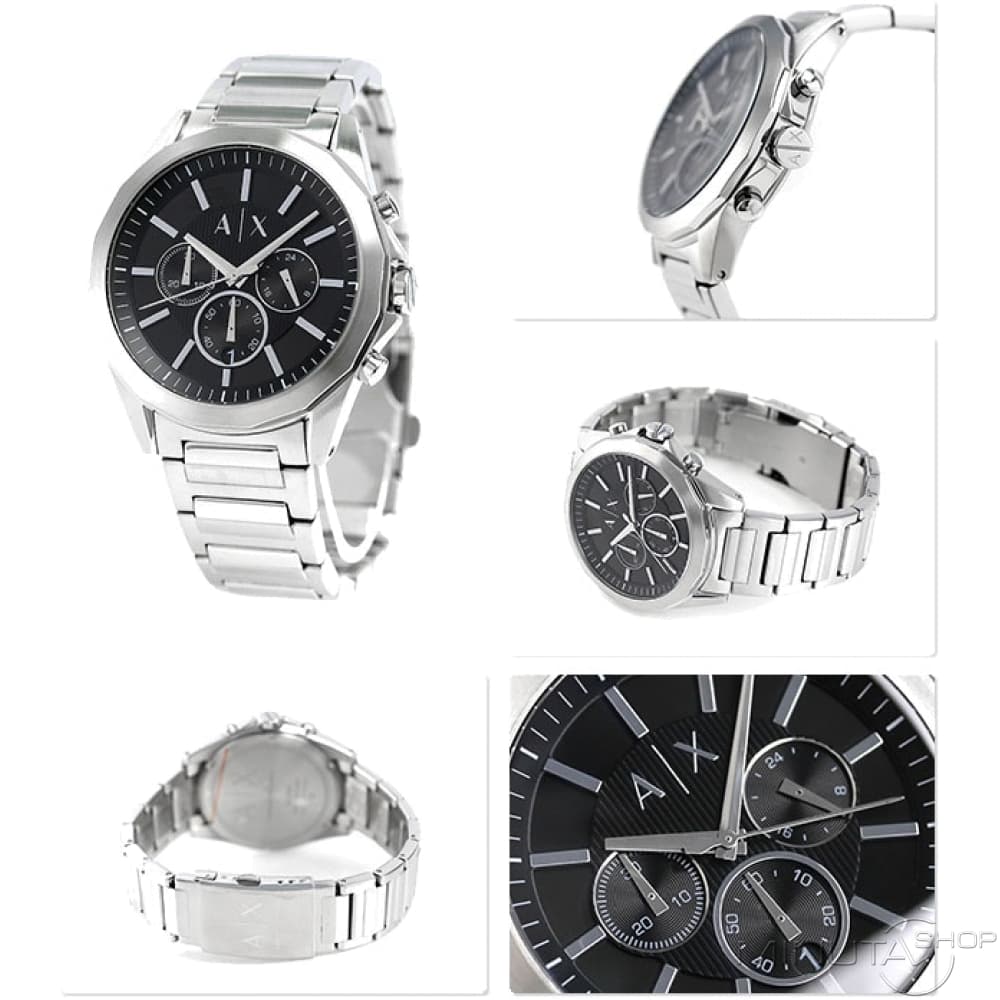 AX2600 Silver Chronograph Watch - Multiple Views