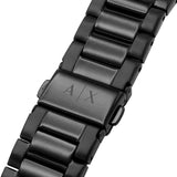 Armani Exchange Cayde Multicolor Dial Black Steel Strap Watch For Men - AX2725