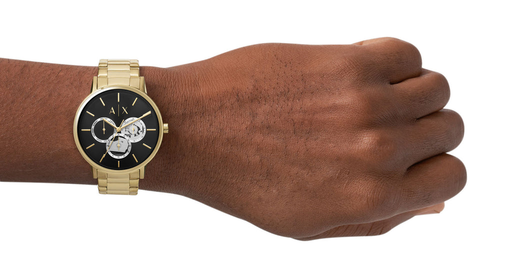 AX2747 Gold Watch on Wrist