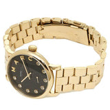 Marc Jacobs Baker Dexter Black Dial Gold Steel Strap Watch for Women - MBM3421