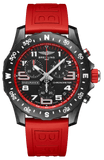 Breitling Endurance Pro Black Dial Red Rubber Strap Watch for Men - X82310D91B1S1
