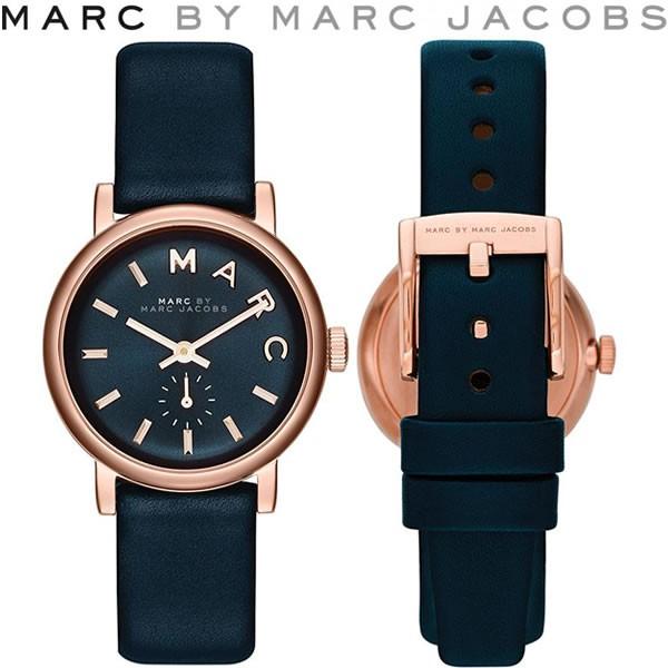 Marc Jacobs Baker Navy Blue Dial Blue Leather Strap Watch for Women - MBM1331
