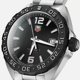 Tag Heuer Formula 1 Quartz Black Dial Silver Steel Strap Watch for Men - WAZ1110.BA0875