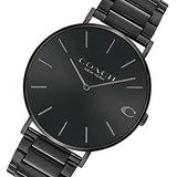 Coach Charles Black Dial Black Steel Strap Watch for Men - 14602431