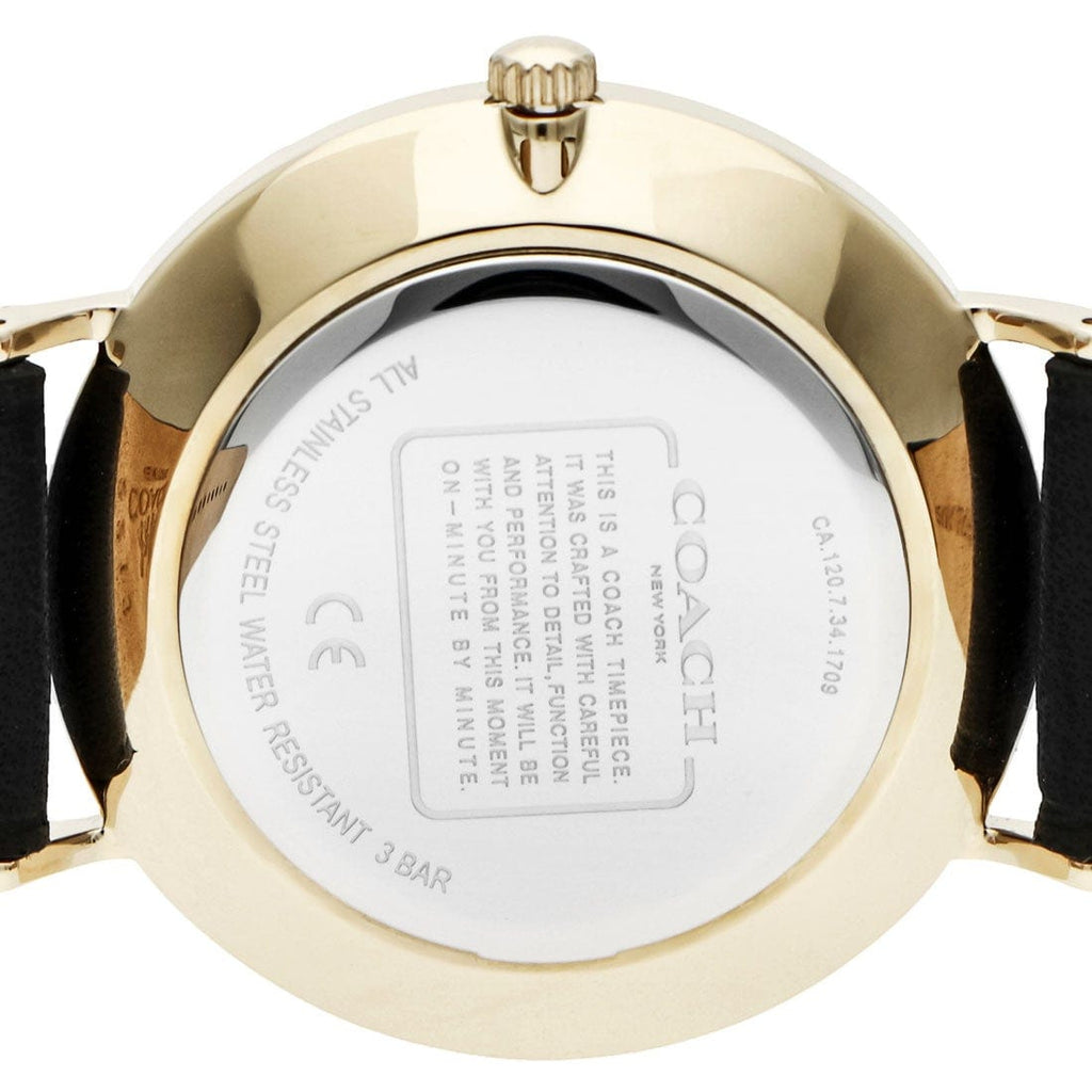 Coach Charles Black Dial Brown Leather Strap Watch for Women - 14602156