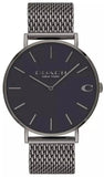 Coach Charles Black Dial Grey Mesh Bracelet Watch for Men - 14602145