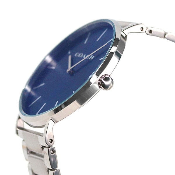 Coach Charles Blue Dial Silver Steel Strap Watch for Men - 14602429