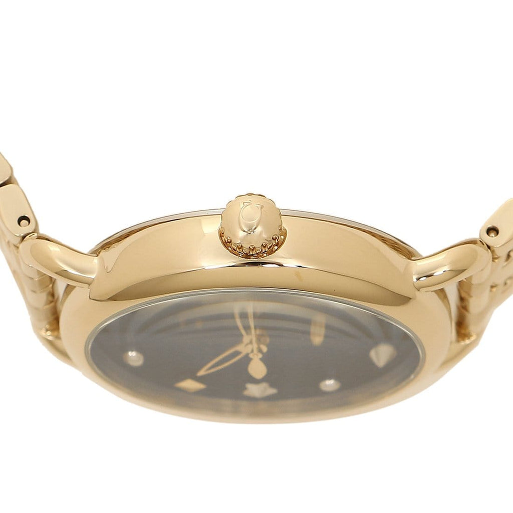 Coach Delancey Black Dial Gold Steel Strap Watch for Women - 14502813