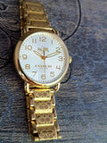 Coach Delancey Classic White Dial Gold Steel Strap Watch for Women - 14502261