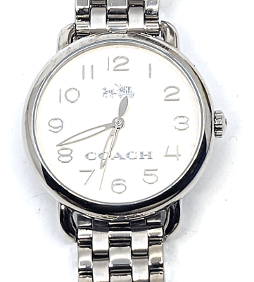 Coach Delancey Classic White Dial Silver Steel Strap Watch for Women - 14502260