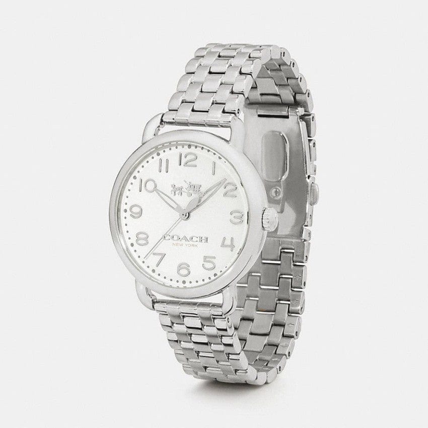 Coach Delancey Classic White Dial Silver Steel Strap Watch for Women - 14502260