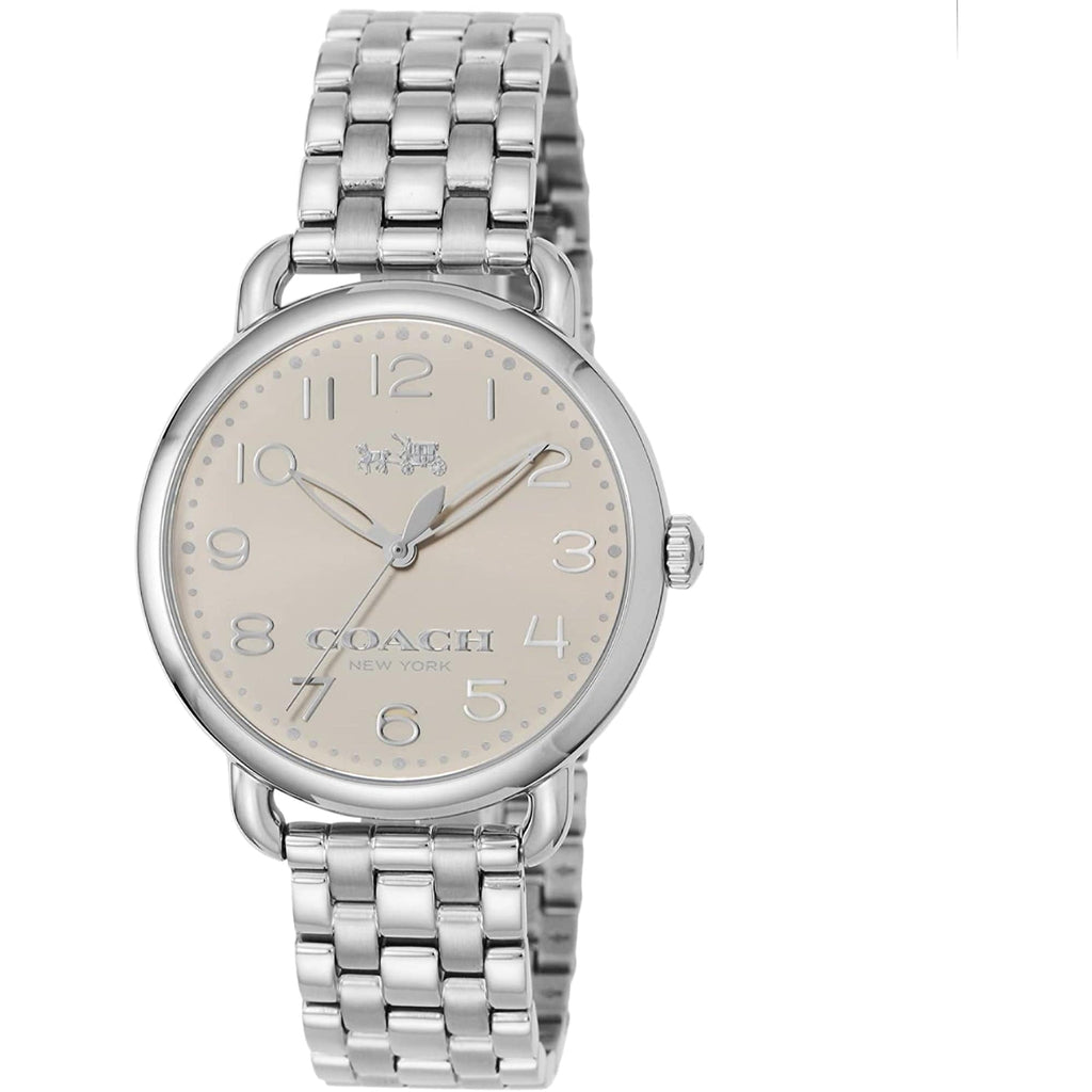 Coach Delancey Classic White Dial Silver Steel Strap Watch for Women - 14502260