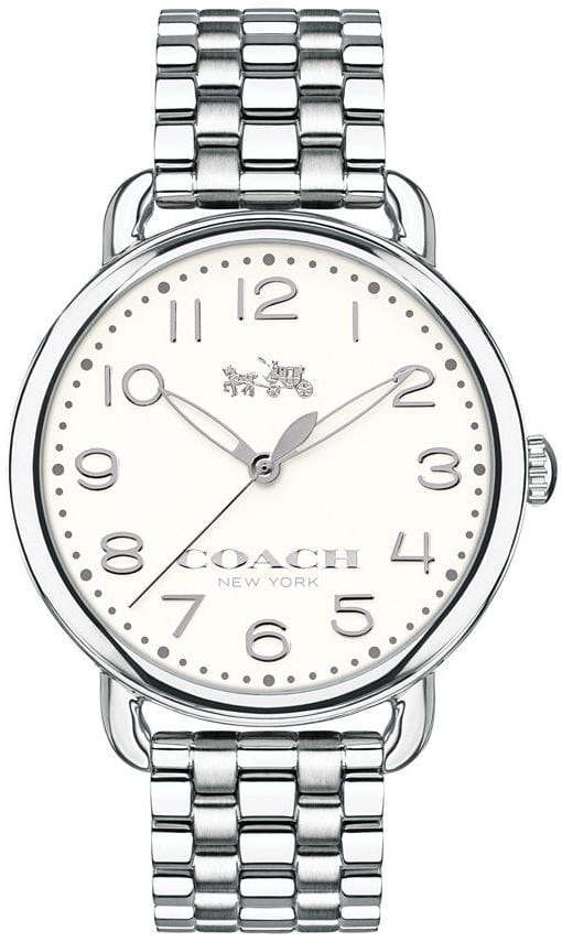 Coach Delancey Classic White Dial Silver Steel Strap Watch for Women - 14502260