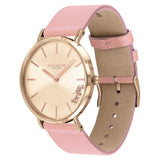 Coach Delancey Gold Dial Pink Leather Strap Watch for Women - 14503332