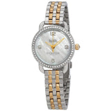Coach Delancey Mother of Pearl White Dial Two Tone Steel Strap Watch for Women - 14502480