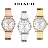 Coach Delancey Silver Dial Rose Gold Steel Strap Watch for Women - 14502355